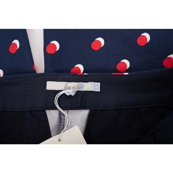 Boden Blue and Red Heart Print Trousers - Picture 8 of 9